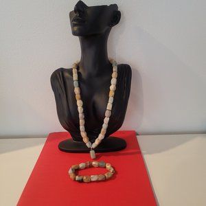 AMAZONITE necklace 20 inch & bracelet